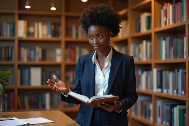Sociologue universitaire analysant des théories sociales dans une bibliothèque académique, illustrant le débat scientifique autour de la définition du mouvement woke